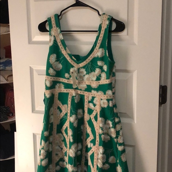 NWT Gorgeous Green and Pink Anthropologie Dress - Picture 2 of 2